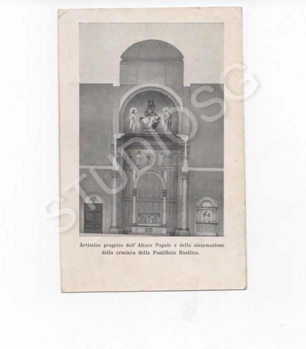 CARTOLINA NAPOLI BASILICA DI SAN GENNARO AD ANTIGNANO 1934 PROGETTO ALTARE PAPAL