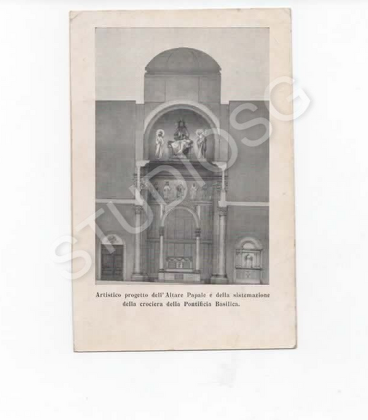 CARTOLINA NAPOLI BASILICA DI SAN GENNARO AD ANTIGNANO 1934 PROGETTO ALTARE PAPAL