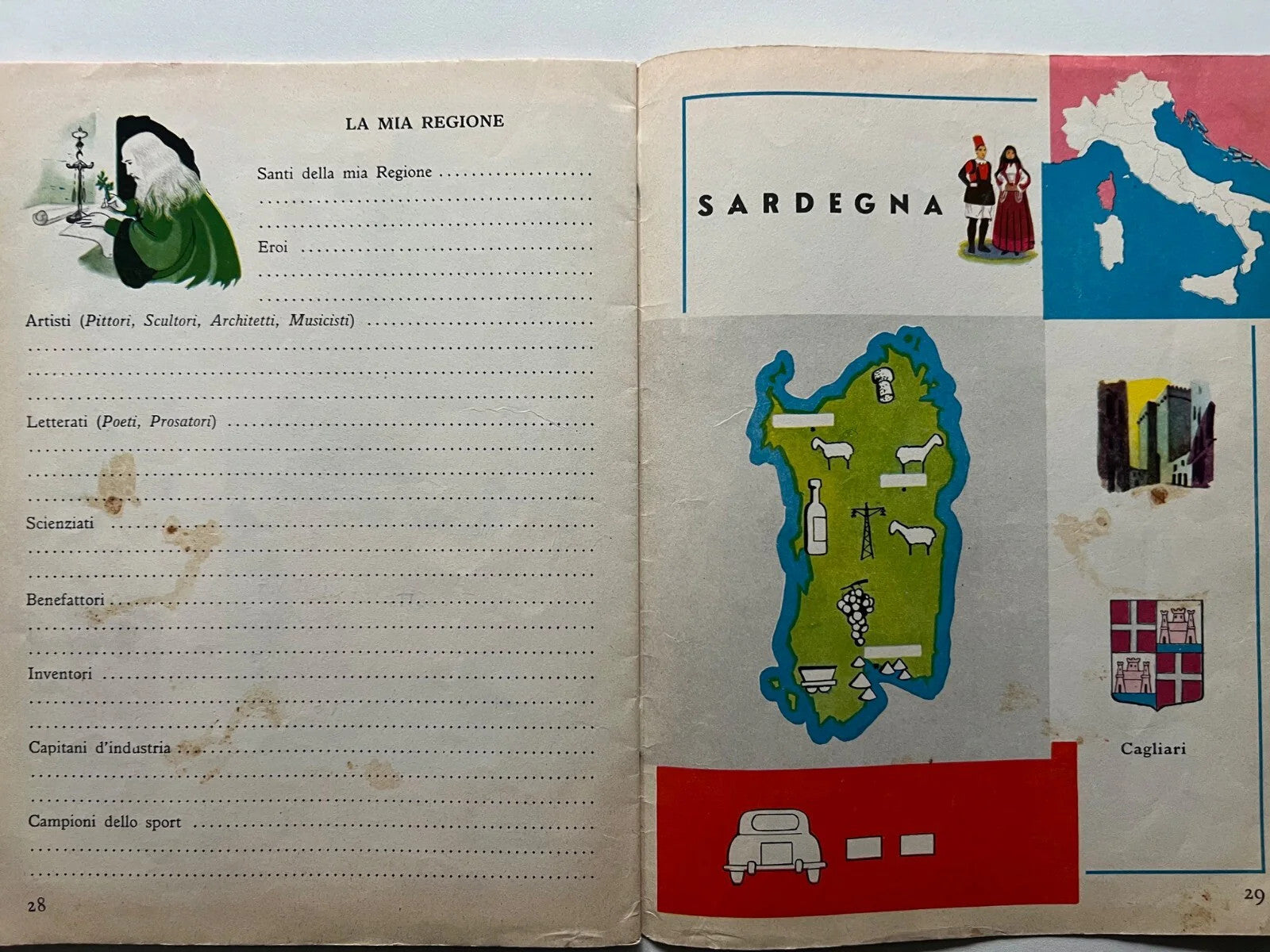 ESPLORIAMO L'ITALIA ALBO ILLUSTRATO STUDIO GEOGRAFIA 1963 EDITRICE LA SCUOLA