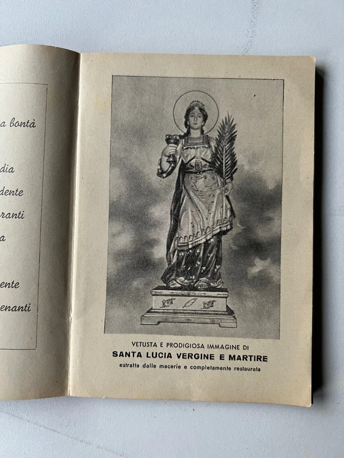 S. LUCIA VERGINE E MARTIRE VITA, CULTO, RACCOLTA DI PREGHIERE NAPOLI 1952