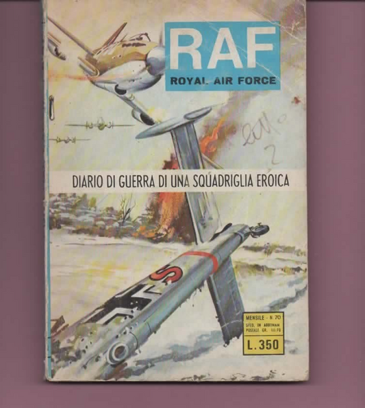 RAF DIARIO DI GUERRA DI UNA SQUADRIGLIA EROICA N. 70 EDIZ. METRO 1978 FUMETTO
