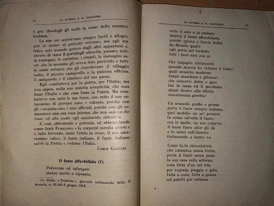 VENTENNIO LIBRO SCUOLE MEDIE 1930 LA GUERRA IL FASCISMO EDITRICE AUSONIA