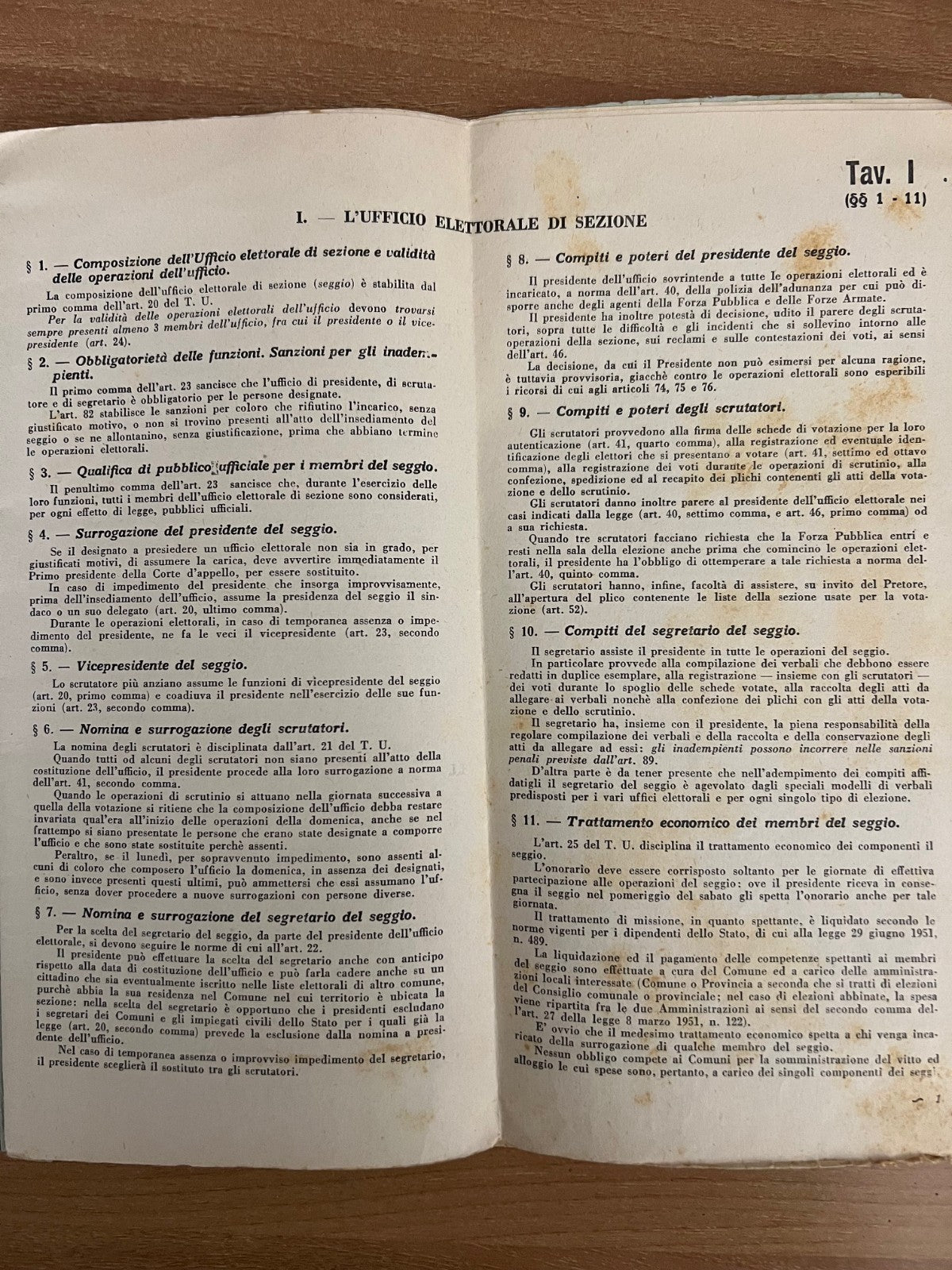 1952 ELEZIONI AMMINISTRATIVE MINISTERO DELL'INTERNO 2 OPUSCOLI ISTRUZIONI ELETT
