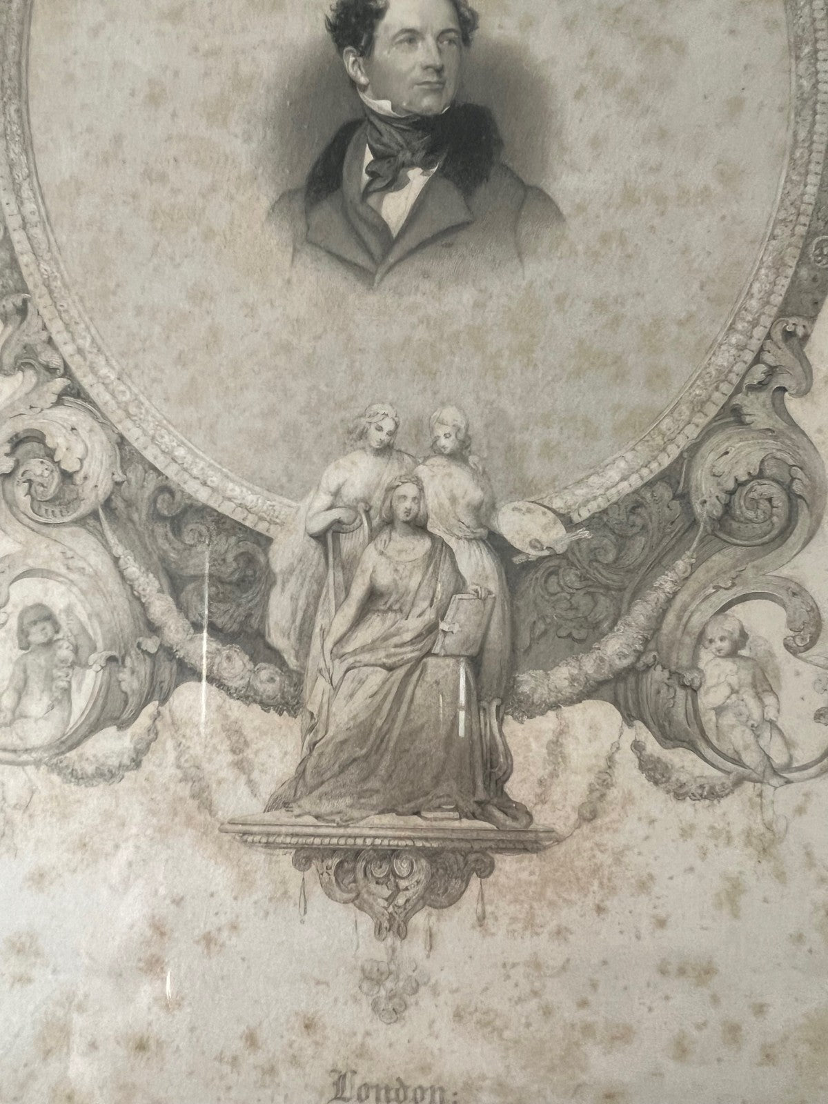 INCISIONE XIX SECOLO THOMAS MOORE ( 1779 - 1852 ) POETA COMMEDIOGRAFO ED ATTORE