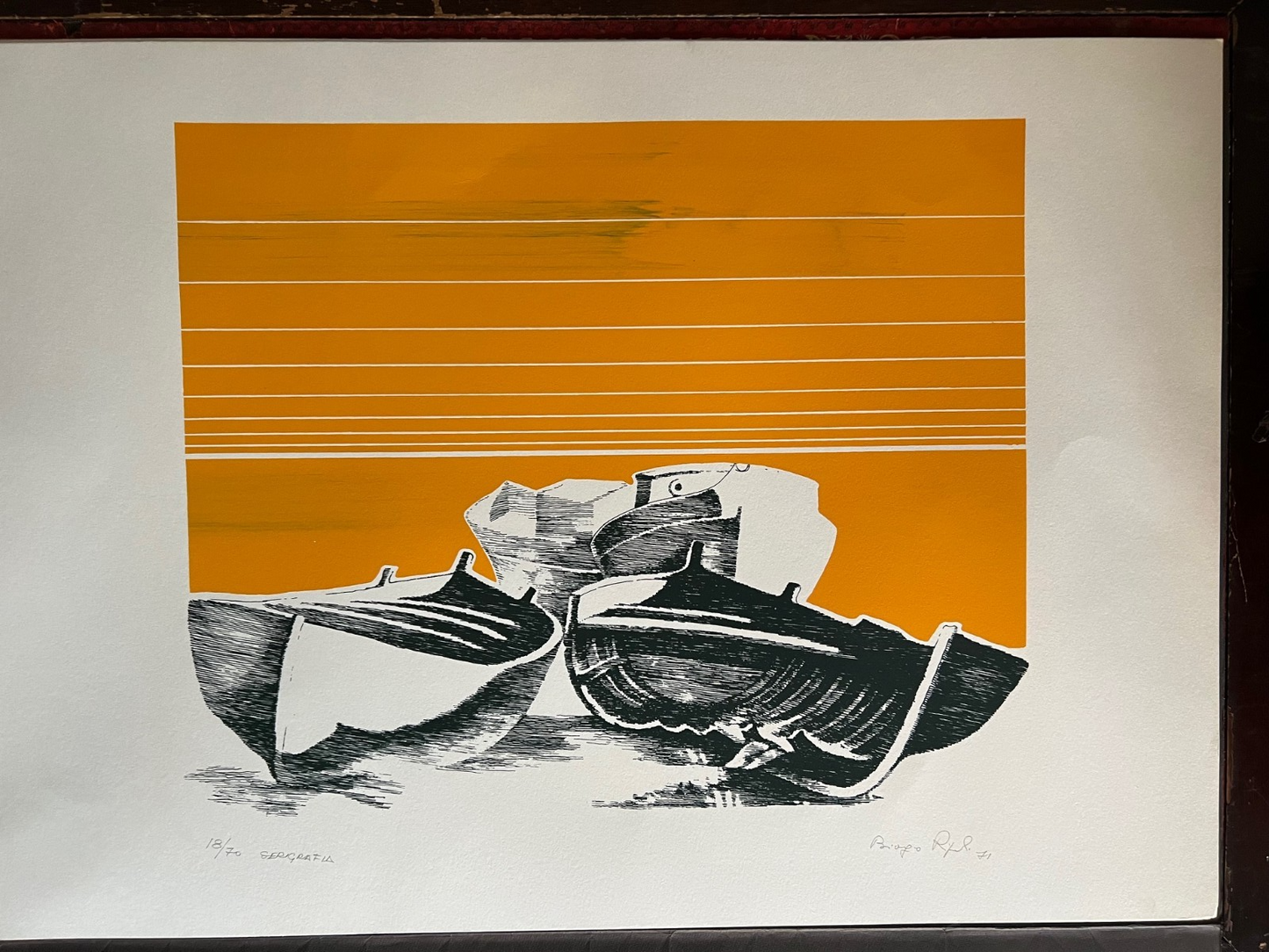 TORRE ANNUNZIATA OMAGGIO A PASQUALE VITIELLO 1971 5 SERIGRAFIE cm 70 X 50