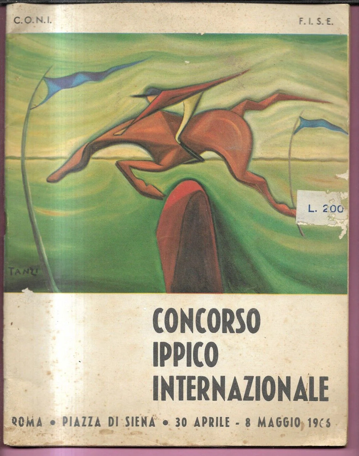 PROGRAMMA XXXIV CONCORSO IPPICO INTERNAZIONALE UFFICIALE DI ROMA 1966