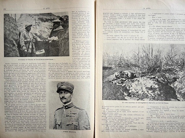 RARO LOTTO 6 RIVISTE 50 ANNI, ILLUSTRATO, GUERRA, D'ANNUNZIO, BATTISTI, MARCONI