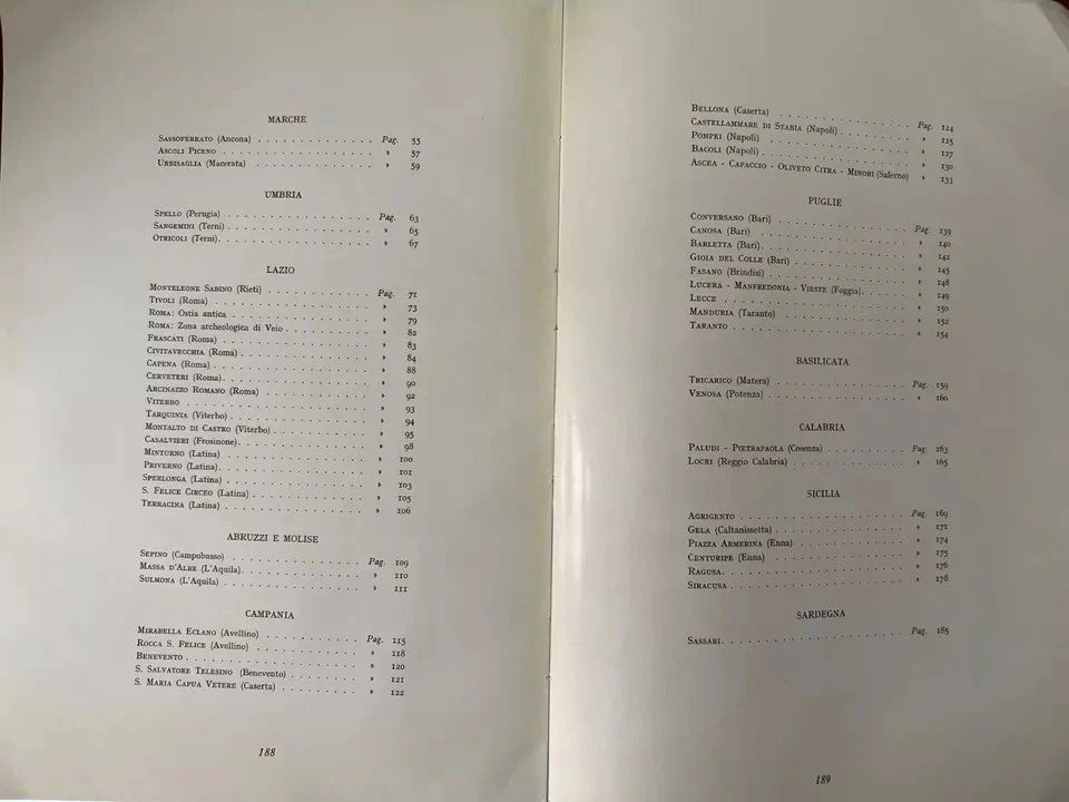 I CANTIERI DI LAVORO AL SERVIZIO DELL'ARCHEOLOGIA 1959 ROMA MNISTERO DEL LAVORO