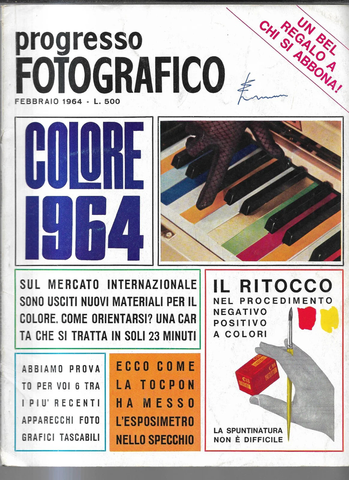 FOTOGRAFIA RIVISTA PROGRESSO FOTOGRAFICO FEBBRAIO 1964 ANNO 71 , N. 2