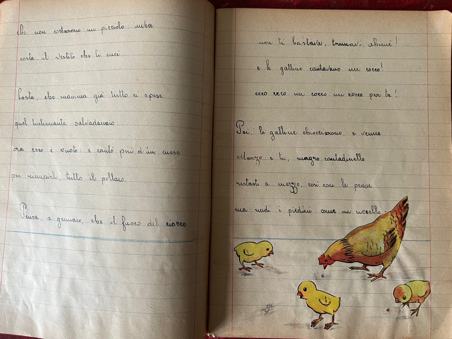 QUADERNO VINTAGE PRIMI '900 POESIE , ALPINISMO, LEOPARDI, MANZONI , DE AMICIS