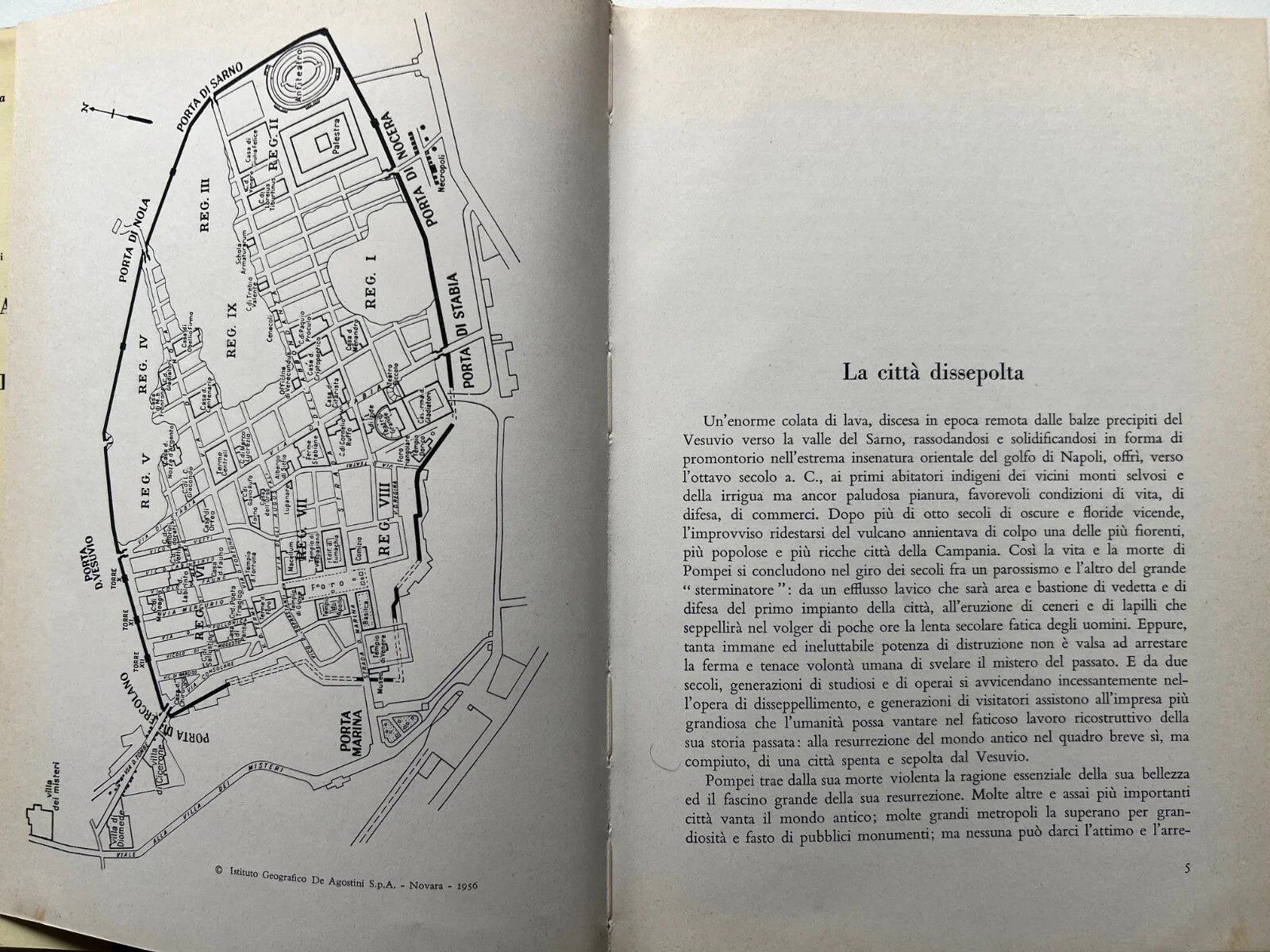AMEDEO MAIURI POMPEI LA CITTA' DISSEPOLTA 1963 DE AGOSTINI ARCHEOLOGIA