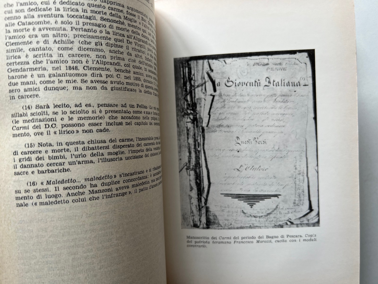 CLEMENTE DE CAESARIS ( 1810 - 1877 ) I CARMI 1961 MARCHIONNE CHIETI RISORGIMENTO