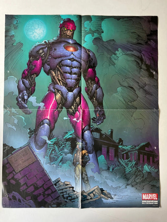 MARVEL 2012 SENTINEL POSTER MARC SILVESTRI - JOHN CASSADAY , CM 55 X 44