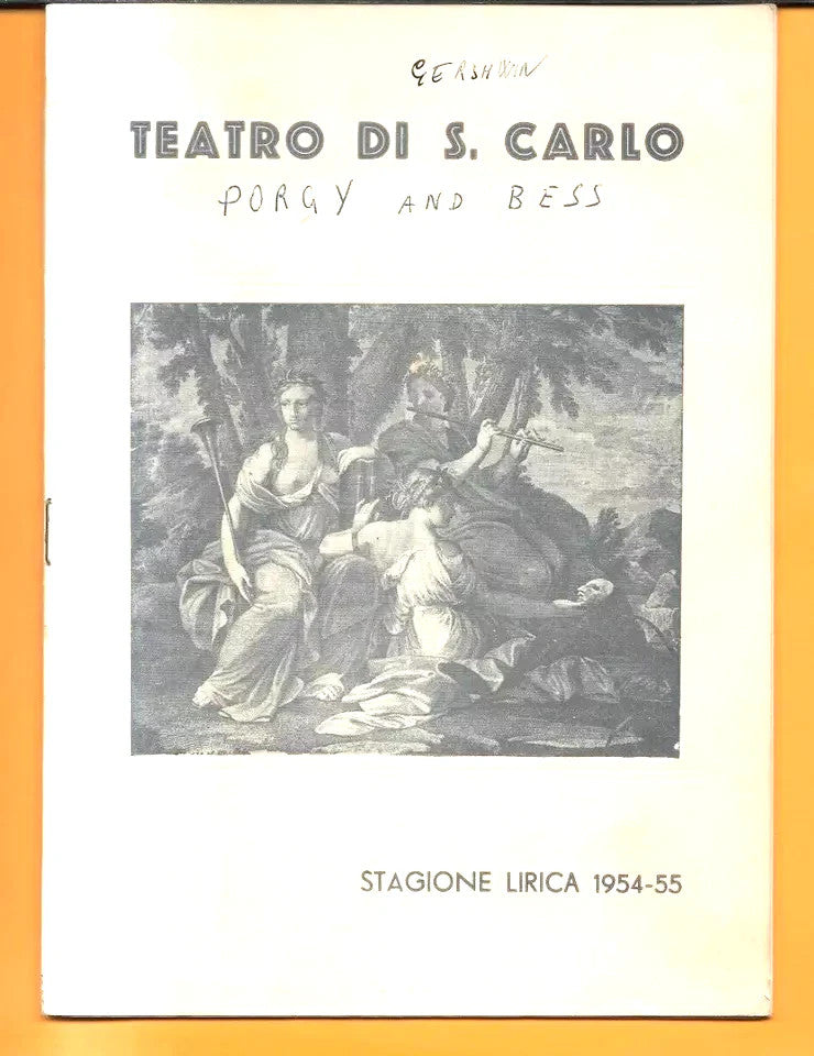 LIBRETTO D'OPERA PORGY AND BESS GERSHWIN - DuBOSE TEATRO DI SAN CARLO 1954 -55