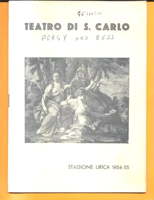 LIBRETTO D'OPERA PORGY AND BESS GERSHWIN - DuBOSE TEATRO DI SAN CARLO 1954 -55