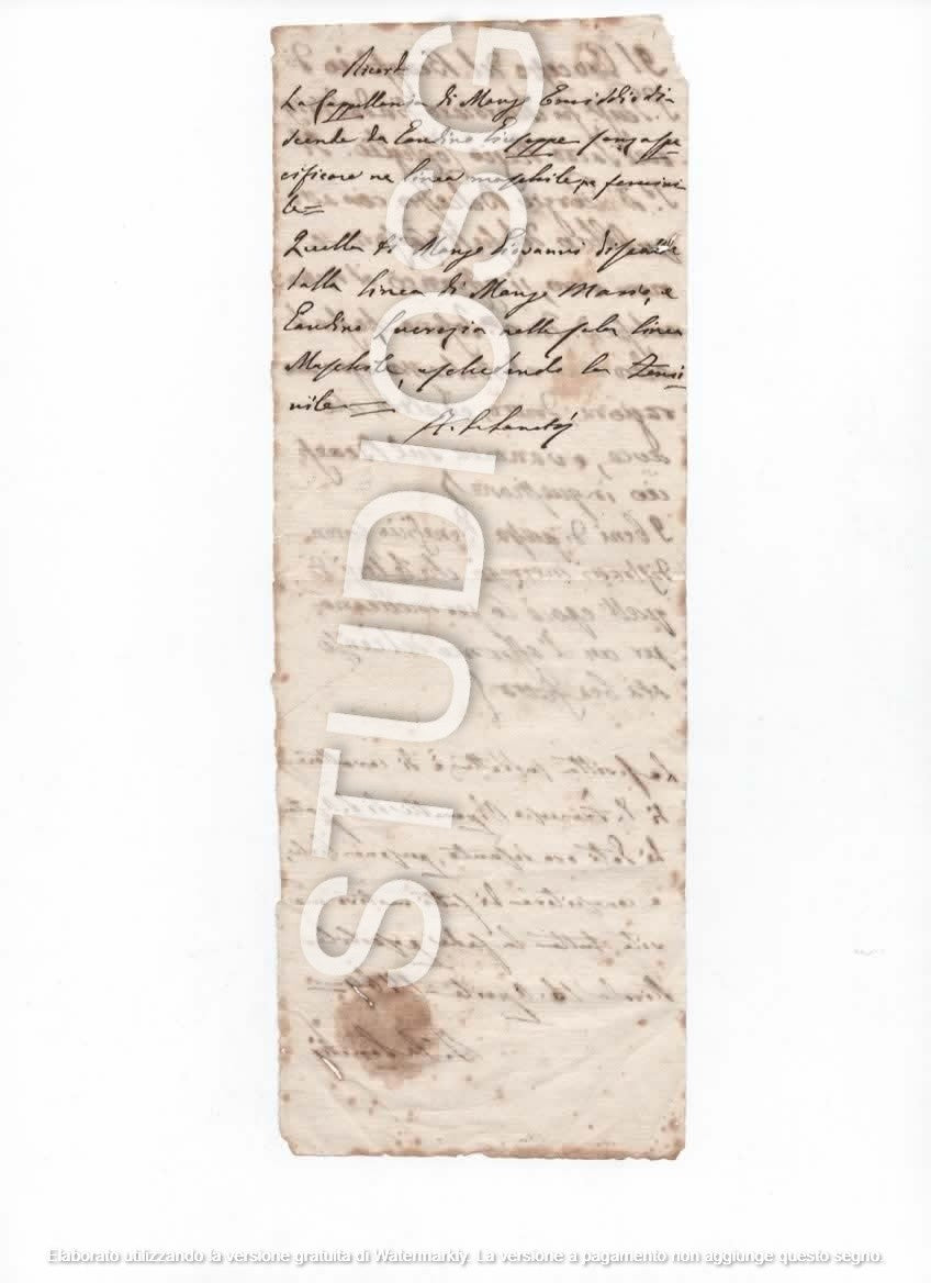 MANOSCRITTO AIROLA SANT'AGATA DEI GOTI 1869 A. DE SANTIS BENEVENTO