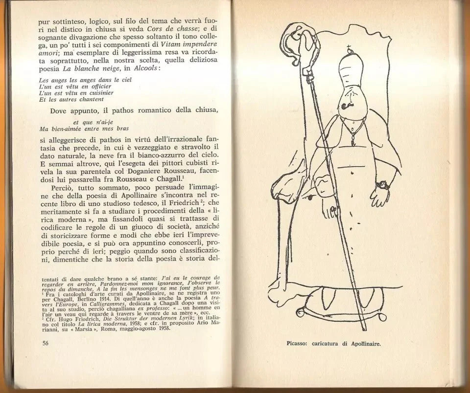 APOLLINAIRE POESIE TESTO A FRONTE 1970 ACCADEMIA - SANSONI EDITORE ILLUSTRATO