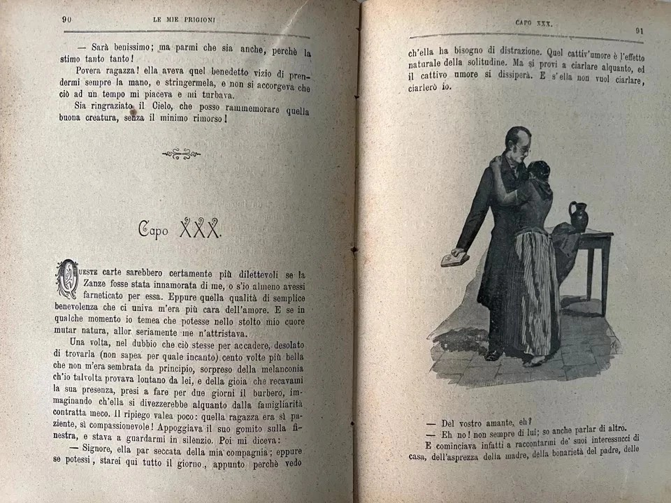 SILVIO PELLICO LE MIE PRIGIONI CON 50 ILUSTRAZIONI DI A. ROSSI PARAVIA 1914