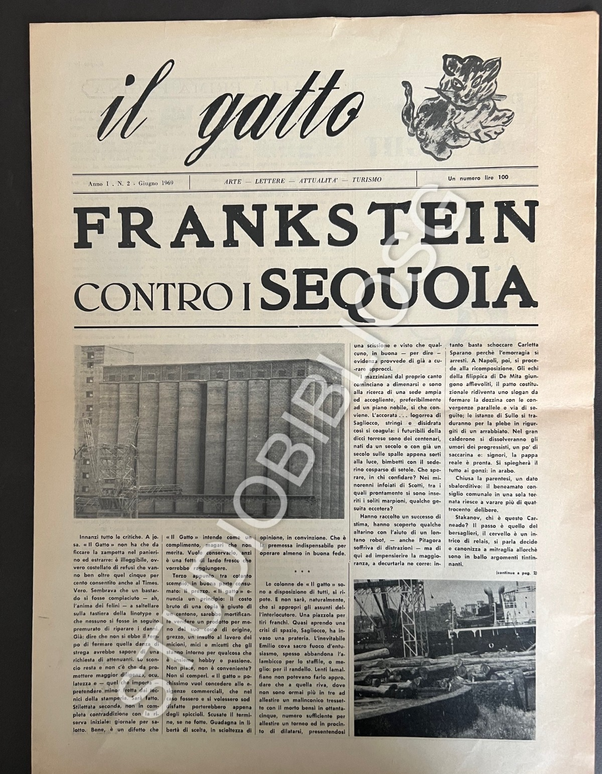 TORRE ANNUNZIATA IL GATTO 1969 MENSILE ATTUALITA' SPORT CALCIO TURRIS SAVOIA