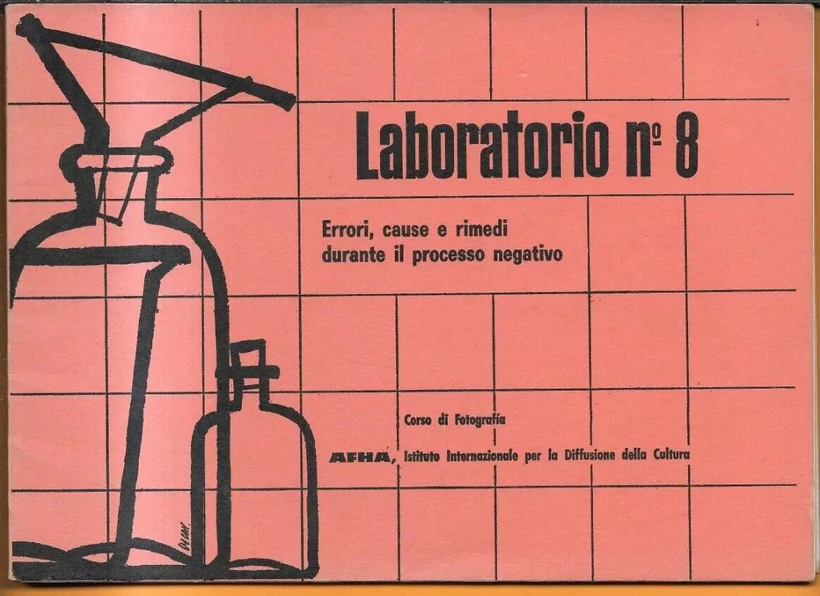 1963 CORSO DI FOTOGRAFIA AFHA , LABORATORO N° 8 ERRORI, CAUSE E RIMEDI DURANTE