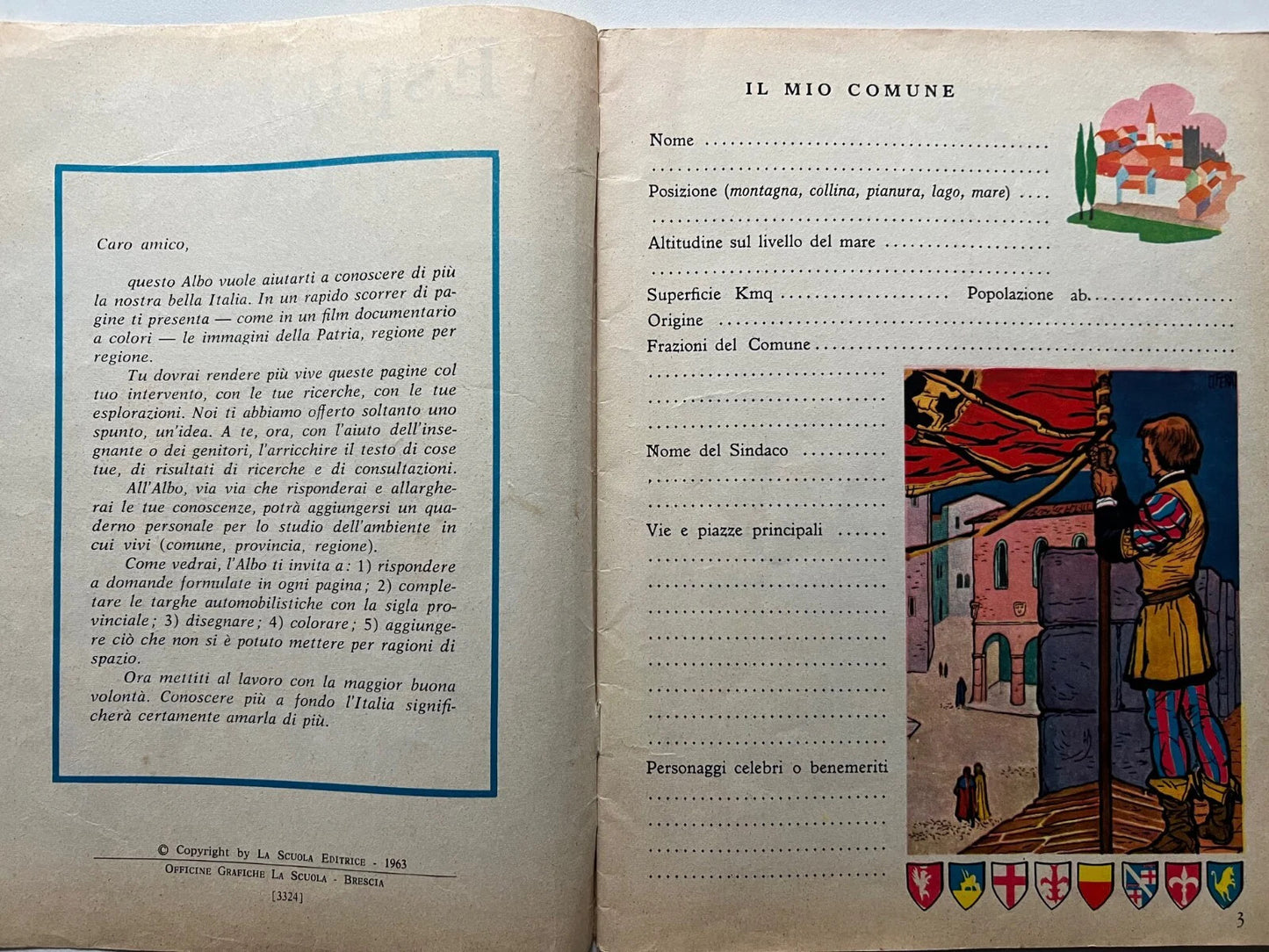 ESPLORIAMO L'ITALIA ALBO ILLUSTRATO STUDIO GEOGRAFIA 1963 EDITRICE LA SCUOLA