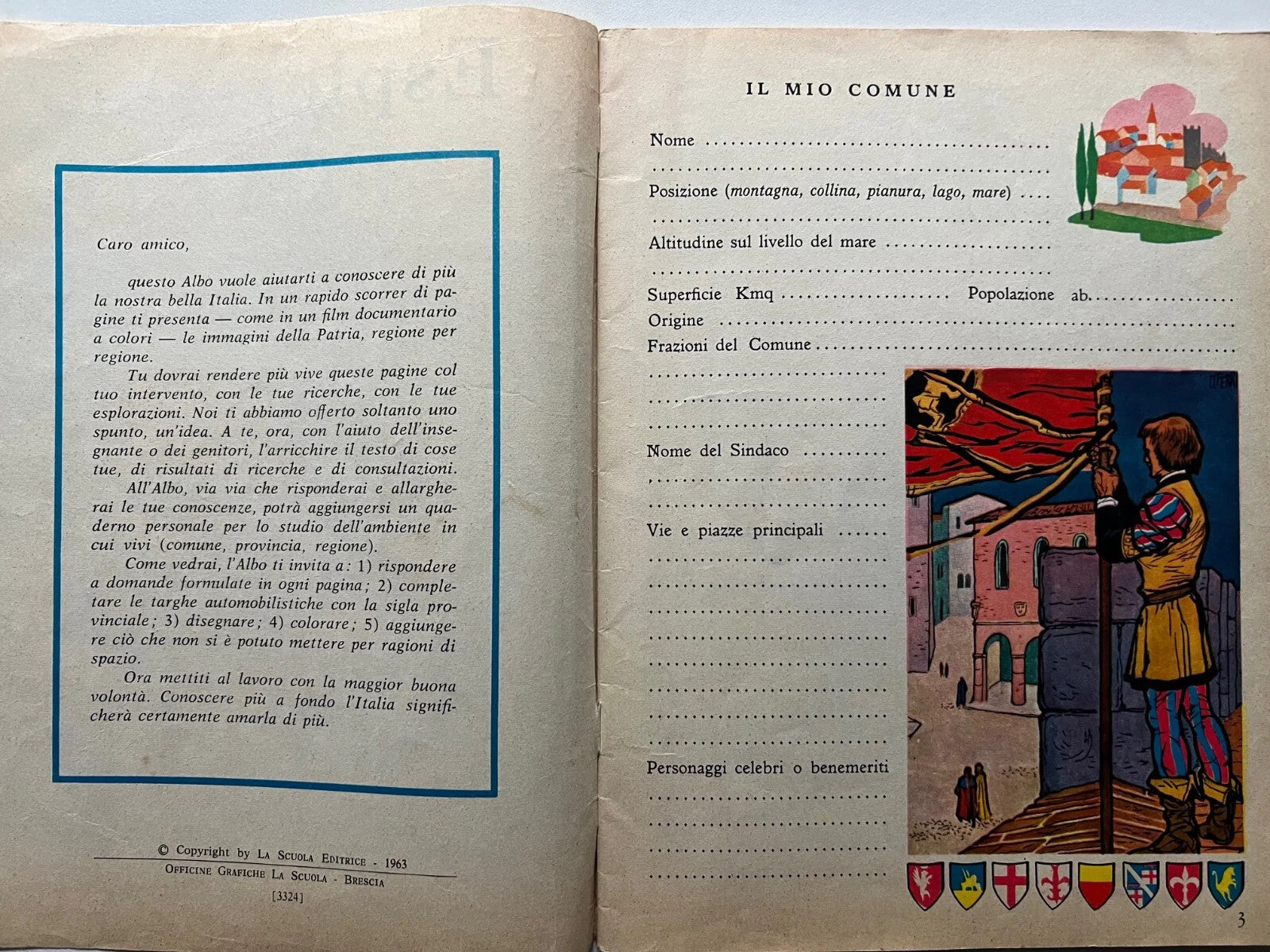 ESPLORIAMO L'ITALIA ALBO ILLUSTRATO STUDIO GEOGRAFIA 1963 EDITRICE LA SCUOLA