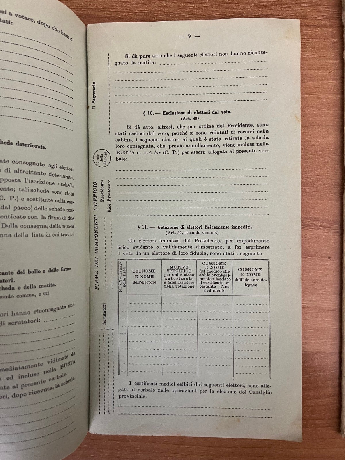 1952 ELEZIONI AMMINISTRATIVE MINISTERO DELL'INTERNO 2 OPUSCOLI ISTRUZIONI ELETT