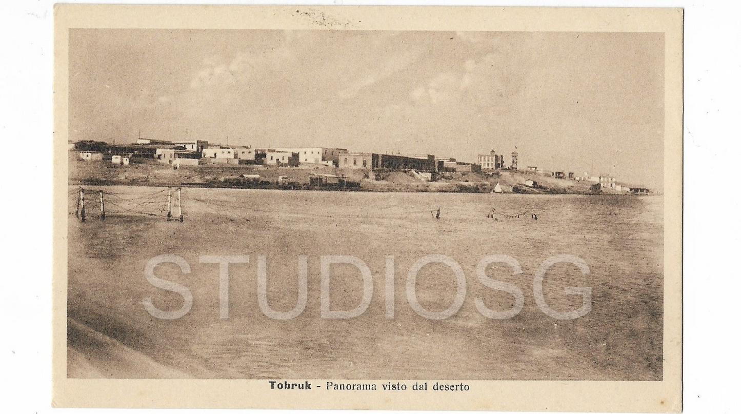 COLONIE LIBIA WWII TOBRUK VISTA DAL DESERTO, ANIMATA, 53249 EDIZIONI E. PAOLILLO
