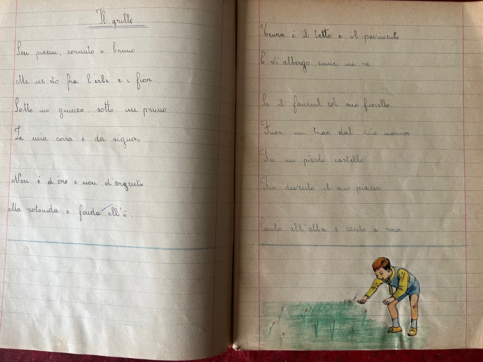 QUADERNO VINTAGE PRIMI '900 POESIE , ALPINISMO, LEOPARDI, MANZONI , DE AMICIS