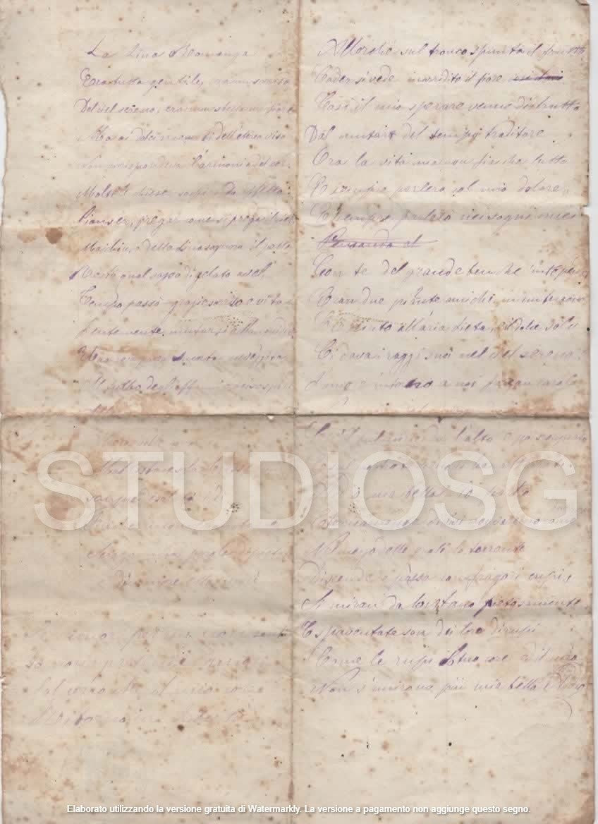 CAVA DE' TIRRENI 1874 MANOSCRITTO CONTRATTO DI AFFITTO R. DELLA MONICA + ROMANZA