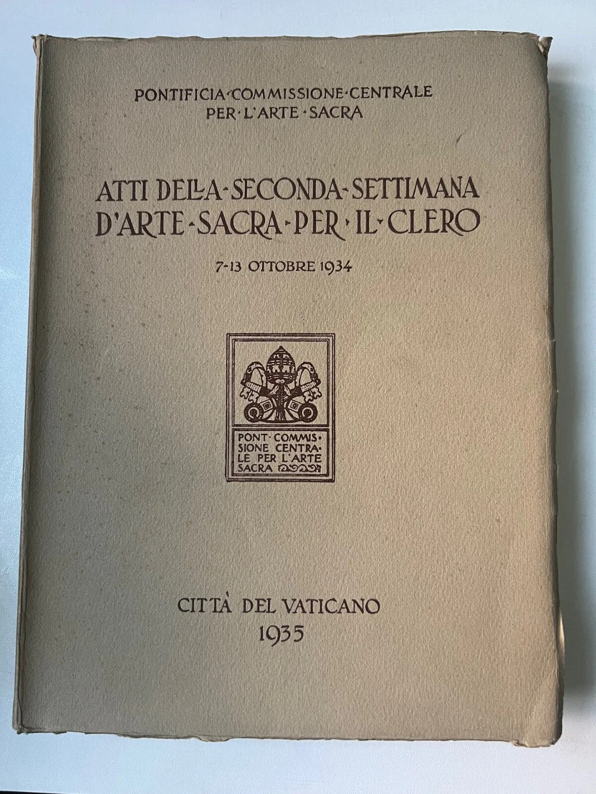 1935 CITTA' DEL VATICANO ARTE SACRA PER IL CLERO PONTIFICIA COMMISSIONE CENTRALE