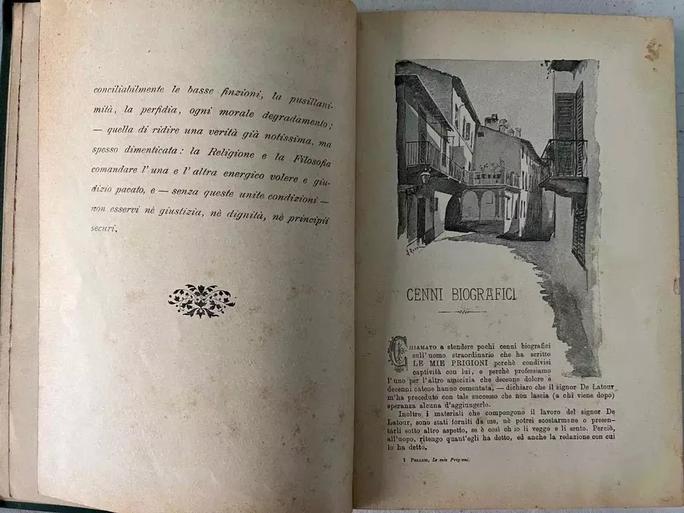 SILVIO PELLICO LE MIE PRIGIONI CON 50 ILUSTRAZIONI DI A. ROSSI PARAVIA 1914
