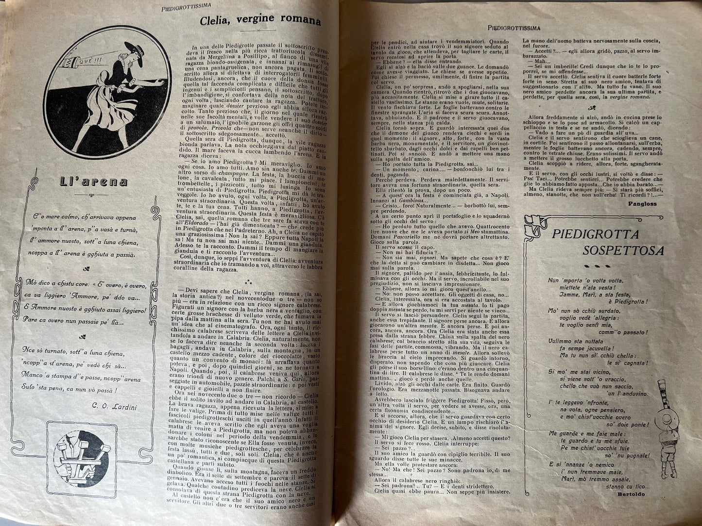 Piedigrottissima 1920 settembre canzone napoletana Pansini , foto, pubblicità