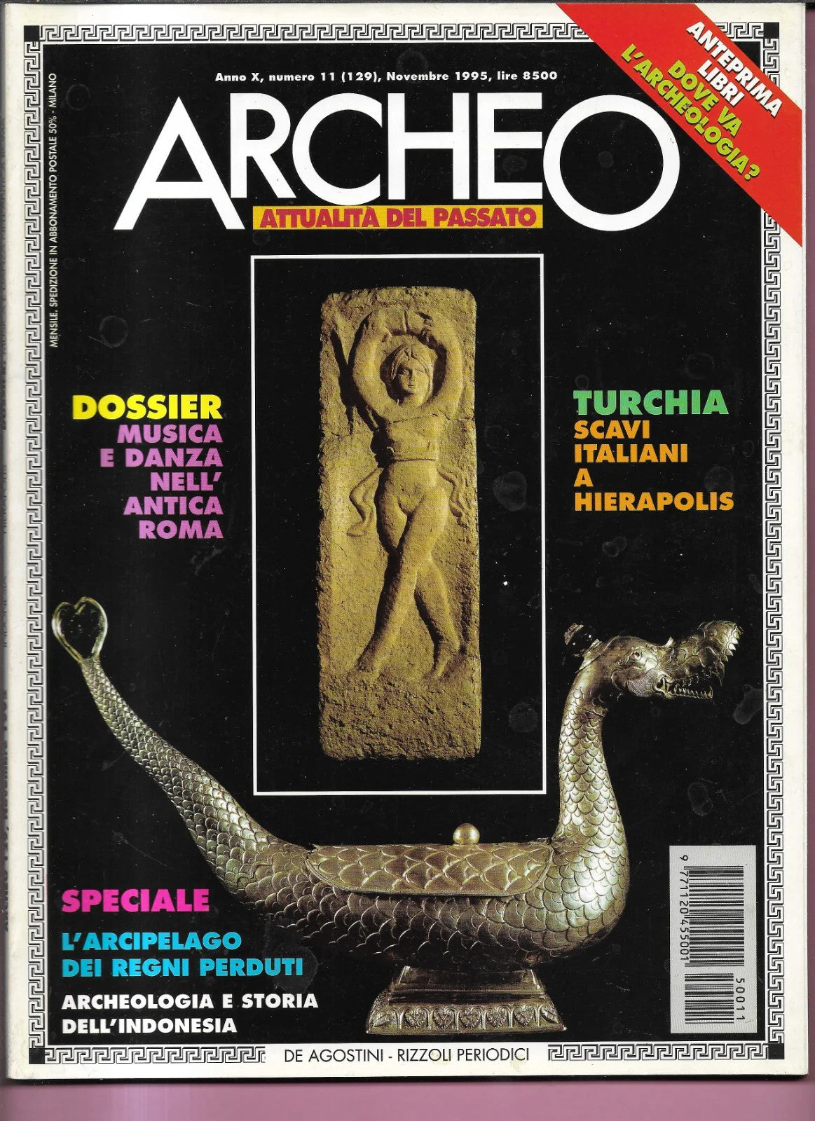 MUSICA E DAZA NELL'ANTICA ROMA ARCHEO ANNO X NUMERO 11 ( 129 ) DE AGOSTINI 1995