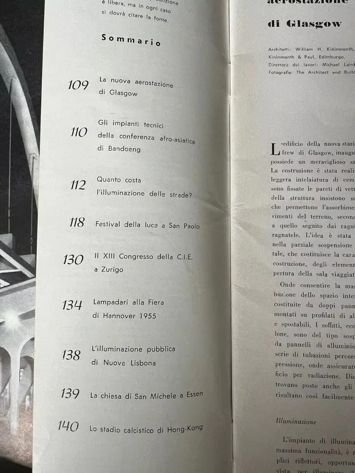 Architettura DESIGN Rivista Internazionale d'illuminazione anno IV n° 8 , 1959