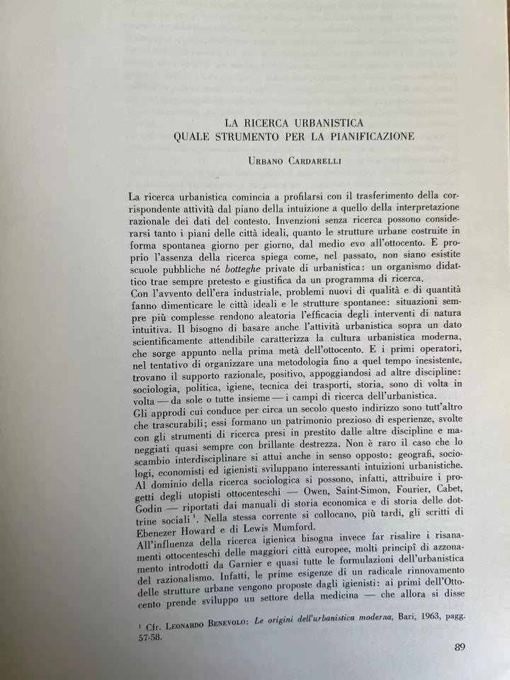 LA FORMAZIONE URBANISTICA DELL'INGEGNERE 1965 CENTRO NAZ. STUDI URBANISTICI ROMA