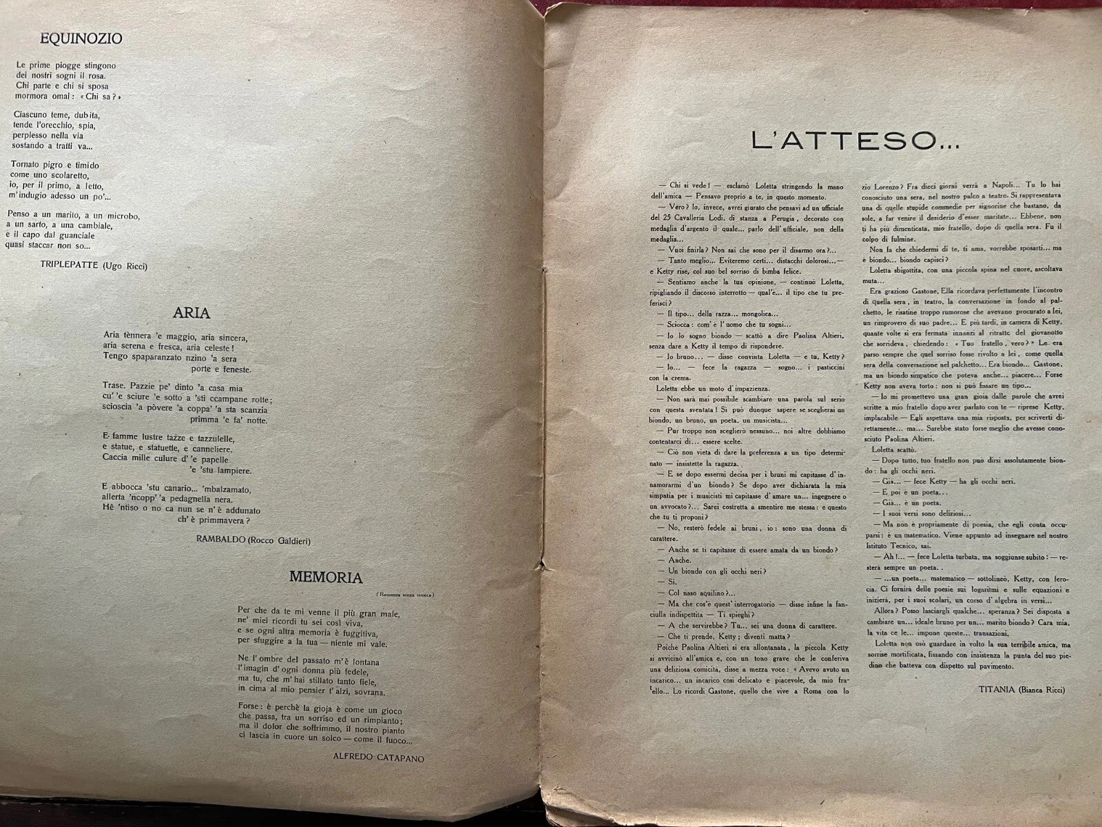NAPOLI 1920 PER CANTARE VERSI PROSA MUSICA, E.A. MARIO - E. NICOLARDI SPARTITI