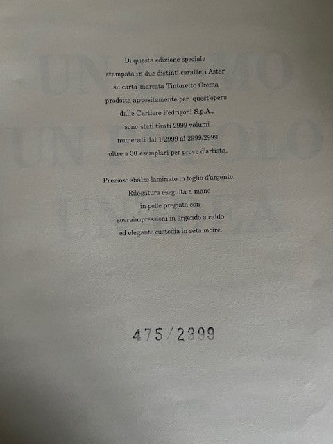 Un Uomo, Un Popolo, Un Idea Benito Mussolini 2003 EDIZIONE NUMERATA