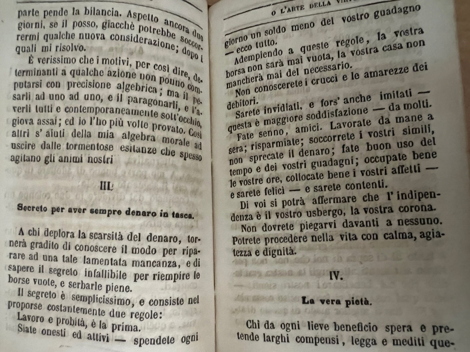 OPERAIO E FILOSOFO BENIAMINO FRANKLIN OVVERO L'ARTE DELLA VIRTU' G. DE CASTRO