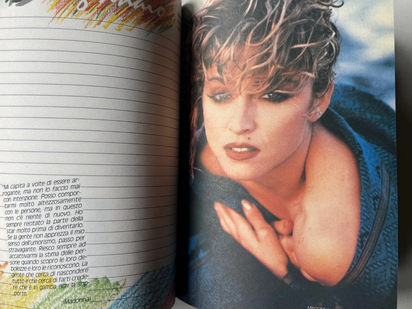 DIARIO VINTAGE BE BOP A LULA 1987 NUOVO U2, VASCO, BON JOVI, DURAN DURAN, MADON