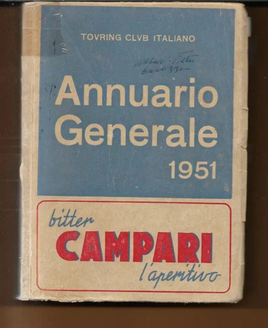 1951 ANNUARIO GENERALE TOURING CLUB ITALIANO