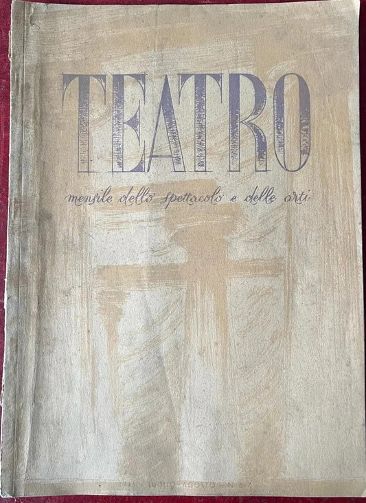 TEATRO RIVISTA DELLO SPETTACOLO E DELLE ARTI 1946 N° 6 - 7 PINOCCHIO CINEMA VENE