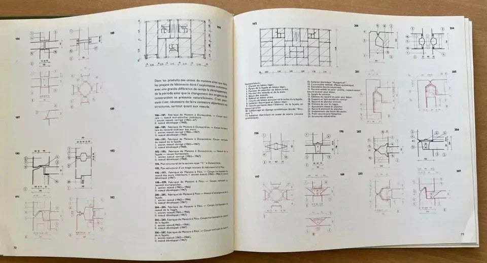 BUDAPEST INDUSTRIALISATION DU BATIMENT CONCEPTION DES PROJETS TECHNIQUES 1969