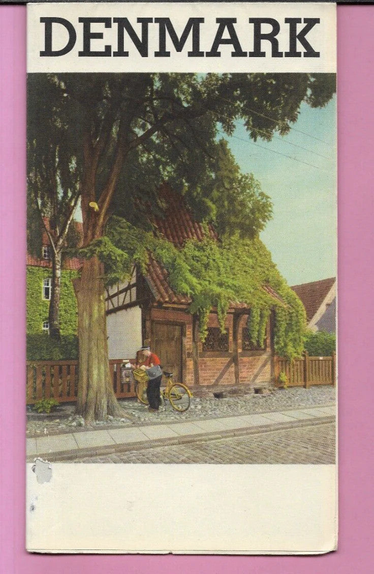 1953 BROCHURE TURISTICA DENMARK , MAPPA, FOTO, ILLUSTRAZIONI DANIMARCA