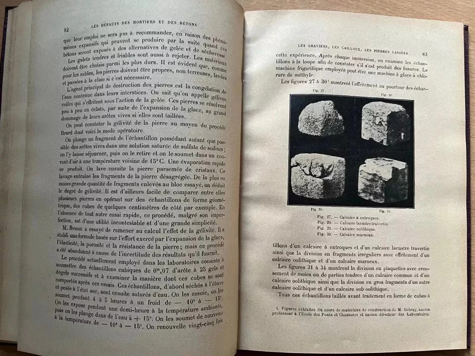 INGEGNERIA Les défauts des mortiers et des bétons par J Malette 1929 DUNOD PARIS