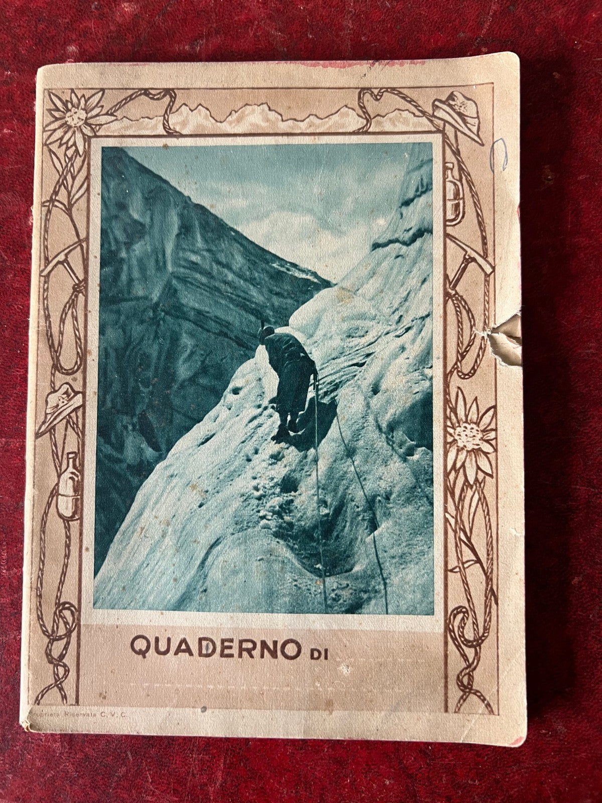 QUADERNO VINTAGE PRIMI '900 POESIE , ALPINISMO, LEOPARDI, MANZONI , DE AMICIS