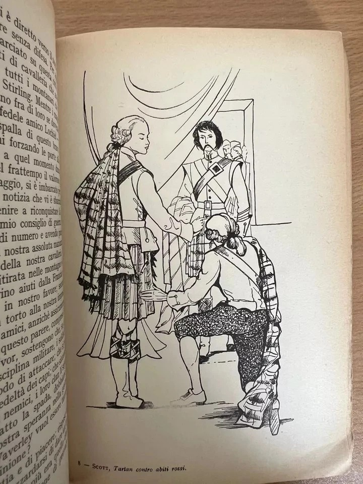 WALTER SCOTT TARTAN CONTRO ABITI ROSSI ILLUSTRAZIONI DI CARLA RUFFINELLI 1951