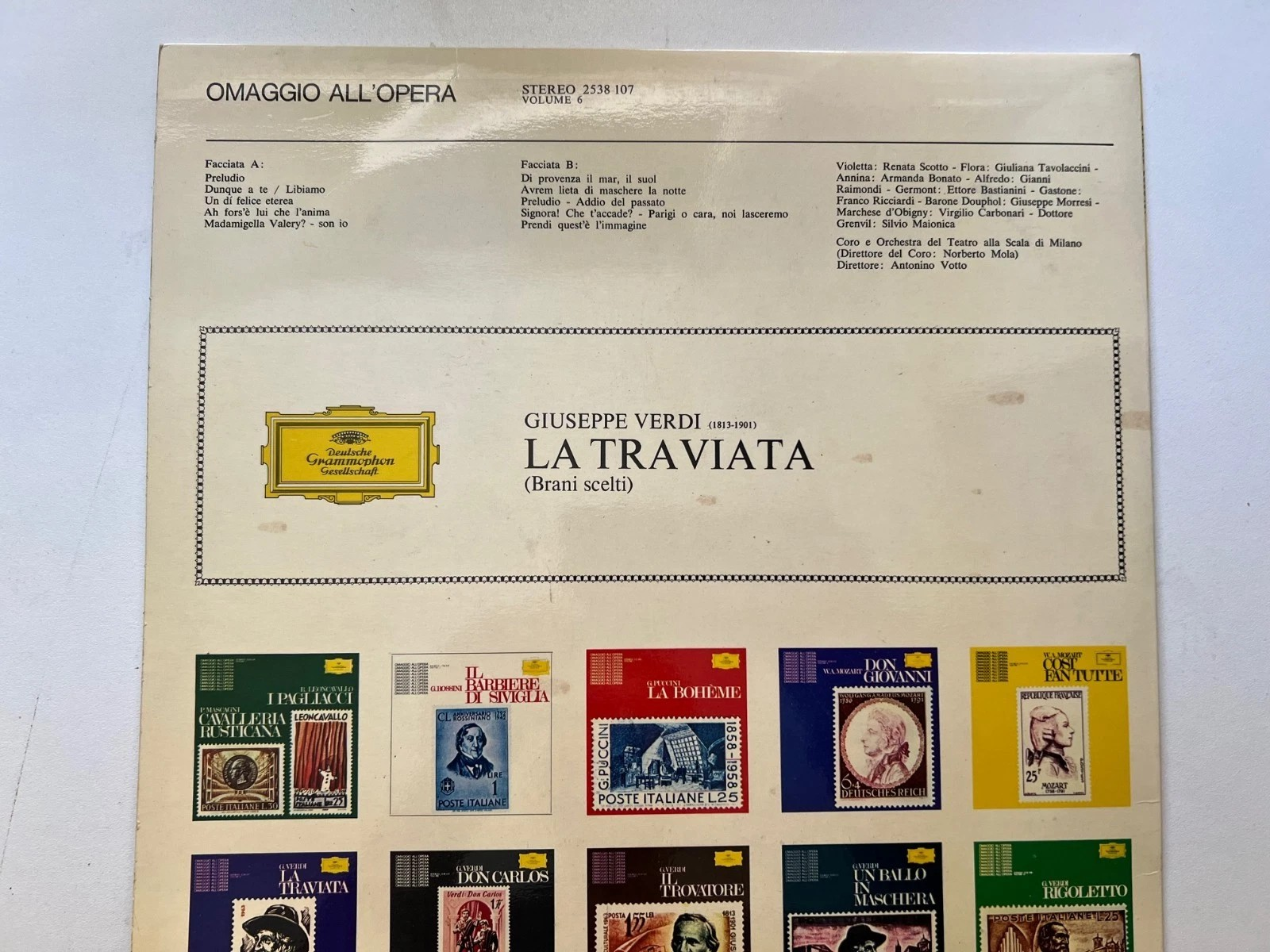 VERDI LA TRAVIATA BRANI SCELTI DEUTSCHE GRAMMOPHON VINILE LP