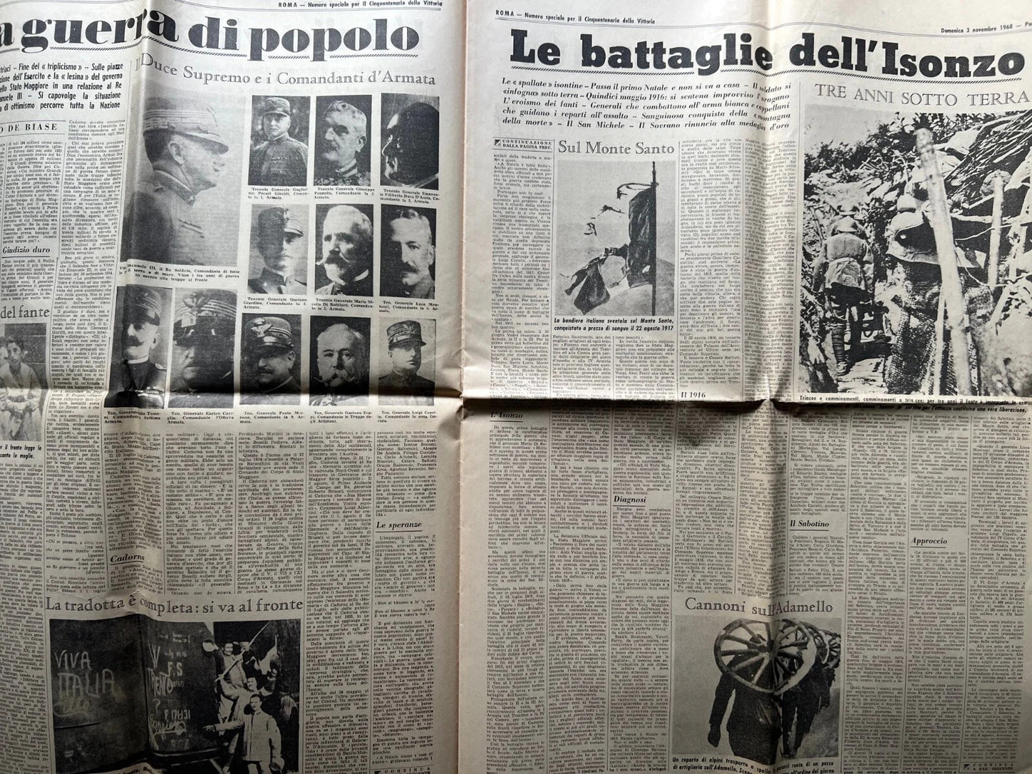 1918 - 1968 NUMERO SPECIALE PER IL CINQUANTENARIO DELLA VITTORIA QUOTIDIANO ROMA