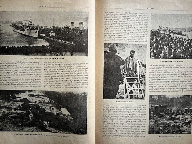 RARO LOTTO 6 RIVISTE 50 ANNI, ILLUSTRATO, GUERRA, D'ANNUNZIO, BATTISTI, MARCONI